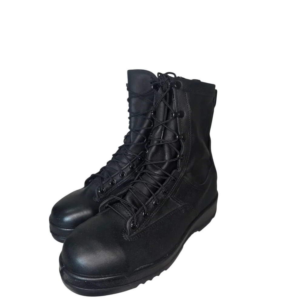 Belleville 800 ST Mens 10R Steel Toe Military Boots USA Made Vibram Black